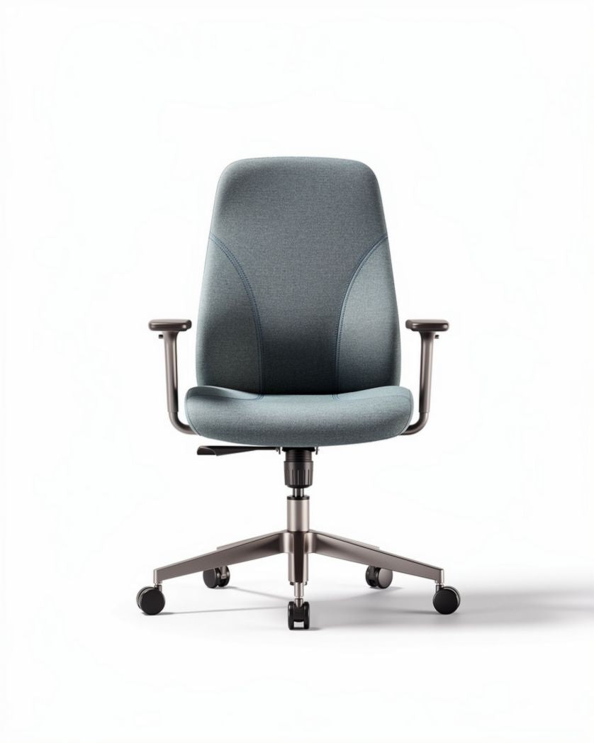 Chaise de bureau réglable en tissu - pour un usage professionnel - structure en métal - 60 x 60 x 100cm
