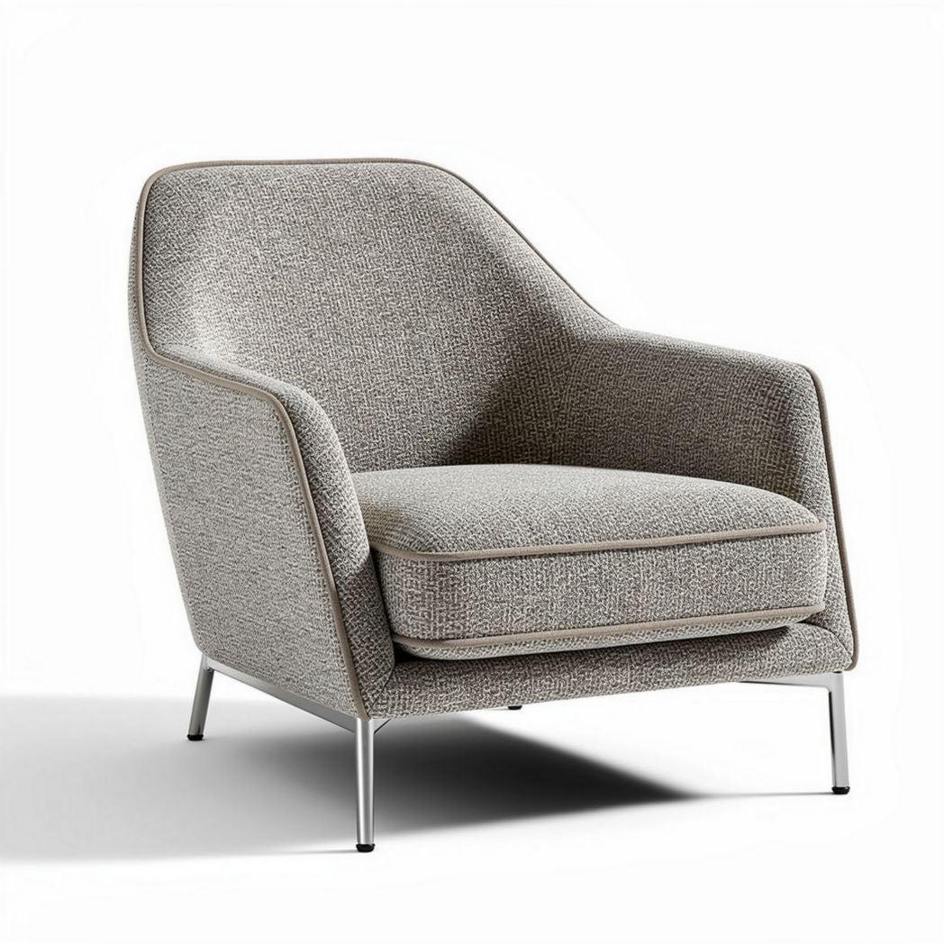 Fauteuil moderne en tissu d'ameublement pour salon - 80 x 80 x 85cm