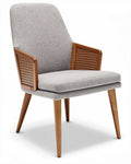 Fauteuil de salon en tissu et bois - 70 x 70 x 90cm