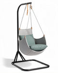 Fauteuil suspendu pour intérieur et extérieur en coton et métal - 80 x 70 x 100cm